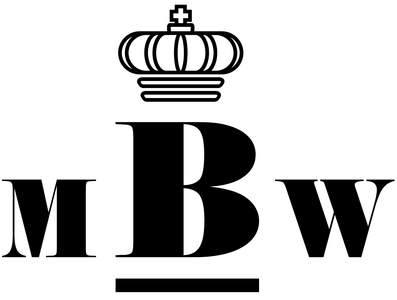 Ein stilisiertes Logo mit den Buchstaben 'MBW' und einer Krone darüber, das Eleganz und Autorität ausstrahlt.